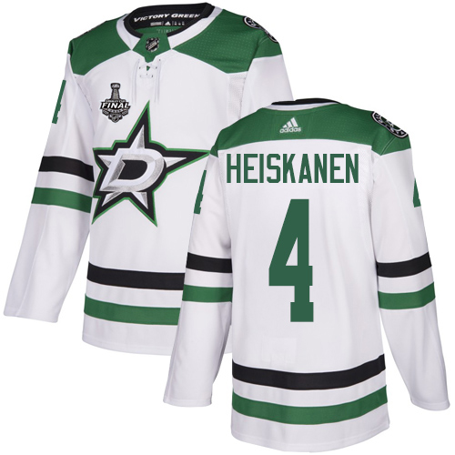 Adidas Men Dallas Stars #4 Miro Heiskanen White Road Authentic 2020 Stanley Cup Final Stitched NHL Jersey->dallas stars->NHL Jersey